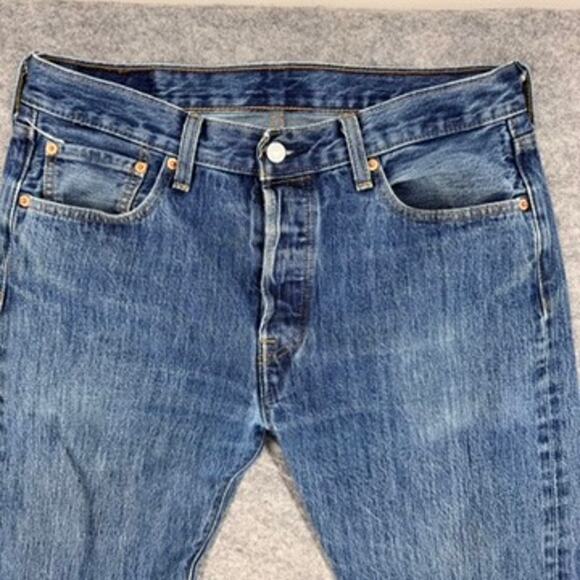 Levi's 501 Jeans Blue Size 32 30 - Picture 3 of 6